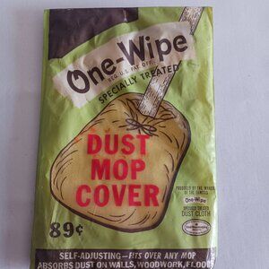 1950'S NIP ONE-WIPE DUST MOP COVER